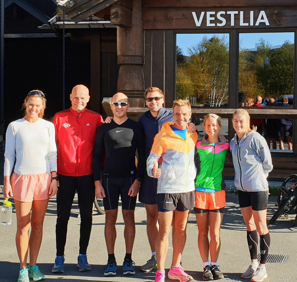 Ca. 35 av de som løp Oslo Maraton virtuelt, gjorde det på Geilo Vidar_gjengen_20200919_103219.jpg