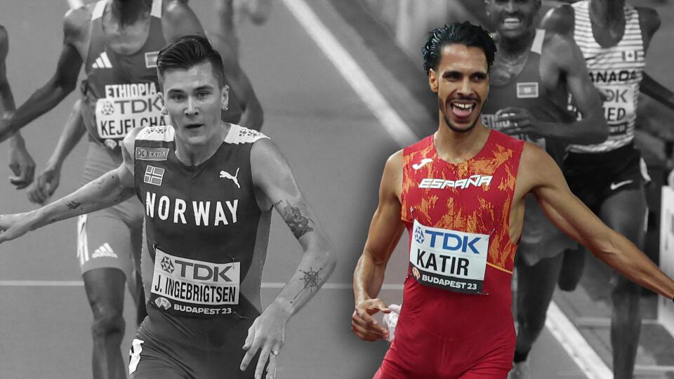 Mohamed Katir spurter inn til sølv på 5000 meter like bak Jakob Ingebrigtsen under VM i Budapest (Foto: Arne Dag Myking) Mohamed Katir spurter inn til sølv på 5000 meter like bak Jakob Ingebrigtsen under VM i Budapest (Foto: Arne Dag Myking)