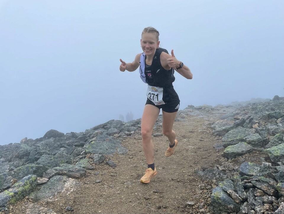 All grunn til å gi begge tomlene opp for Karoline Holsen Kyte i La Sportiva Skåla Opp i år. (Foto Christian Prestegård) All grunn til å gi begge tomlene opp for Karoline Holsen Kyte i La Sportiva Skåla Opp i år. (Foto Christian Prestegård)