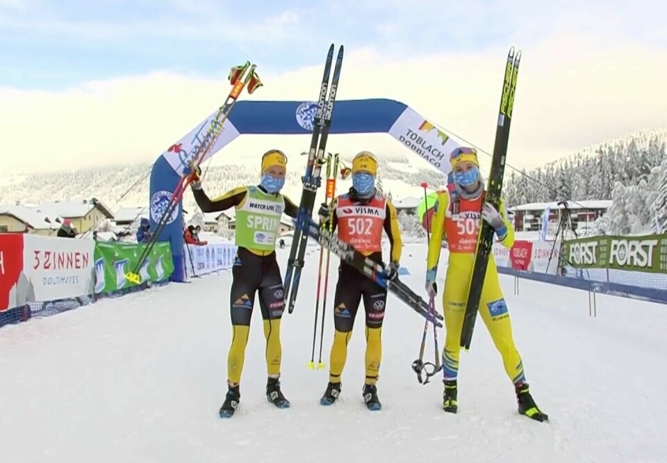 Svensk og russisk seier i Ski Classics, Emilie Fleten eneste norske på pallen Topp3_kvinner_Toblach-Cortina.jpg