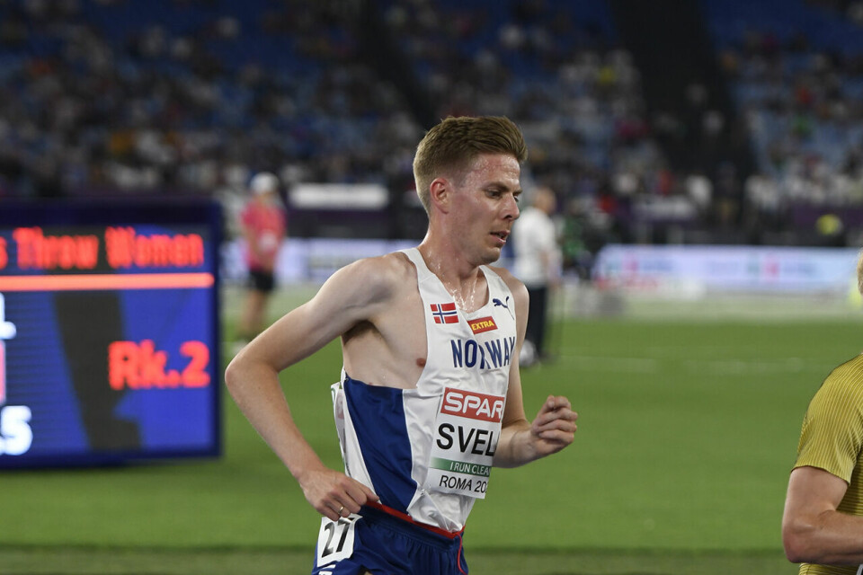 Per Svela har i mange år vært en av Norges beste langdistanseløpere. Her ser vi han i aksjon under sommerens EM i Roma der han løp 5000 m. (Foto: Bjørn Johannessen) Per Svela