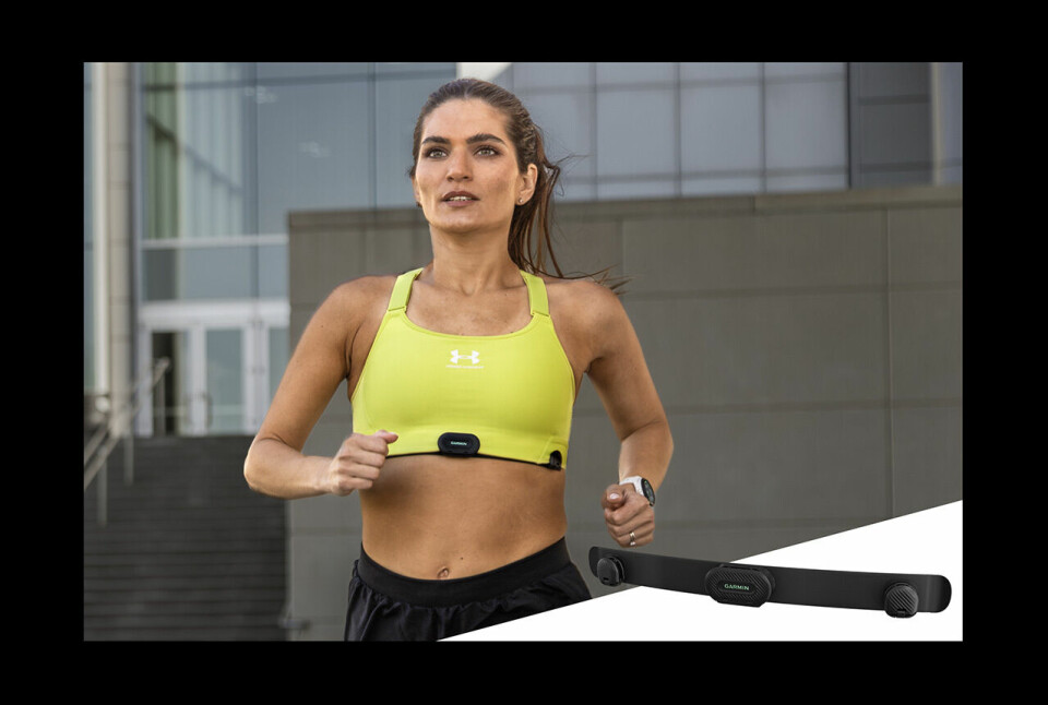 Pulsmåleren Garmin HRM-Fit er laget spesielt for kvinner og festes til sports-BH’er med et clip-on-design. (Alle foto: Garmin) Pulsmåleren Garmin HRM-Fit er laget spesielt for kvinner og festes til sports-BH’er med et clip-on-design. (Alle foto: Garmin)