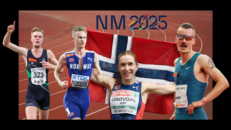 Til fredag starter årets NM i friidrett. Filip og Henrik Ingebrigtsen, Narve Gilje Nordås og Karoline Bjerkeli Grøvdal er blant de påmeldte. (Foto: Samuel Hafsahl/Arne-Dag Myking/Bjørn Johannessen/Sylvain Cavatz - Montasje: Bjørn Johannessen) Til fredag starter årets NM i friidrett. Filip og Henrik Ingebrigtsen, Narve Gilje Nordås og Karoline Bjerkeli Grøvdal er blant de påmeldte. (Foto: Samuel Hafsahl/Arne-Dag Myking/Bjørn Johannessen/Sylvain Cavatz - Montasje: Bjørn Johannessen)
