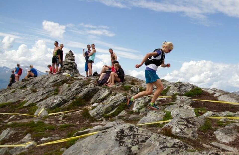 Stian Stærkeby Jelstad var førstemann på Mefjellet Elisabeth_Hildenes