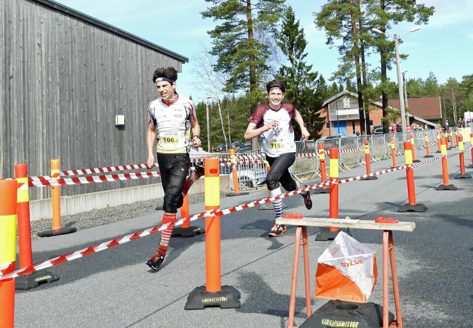 Steiwer og Benjaminsen vant mellomdistanse i Halden o-meeting 02Ustafettgutter.jpg