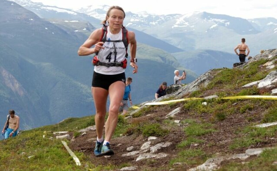 Stian Stærkeby Jelstad var førstemann på Mefjellet Elise_Orten