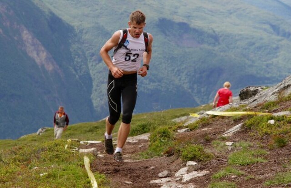 Stian Stærkeby Jelstad var førstemann på Mefjellet Frank_Hoel