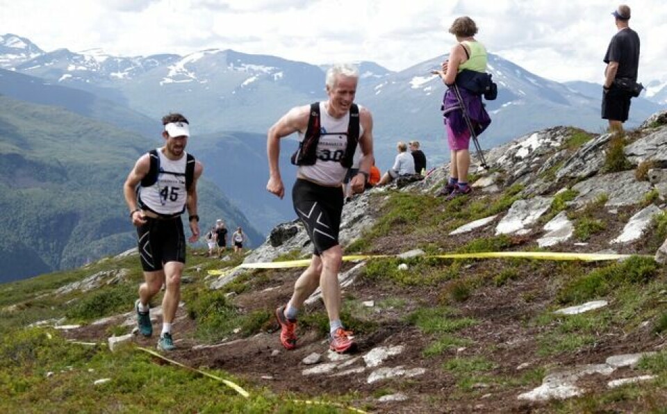 Stian Stærkeby Jelstad var førstemann på Mefjellet Oyestein_Brun_and_Christer_Opsann