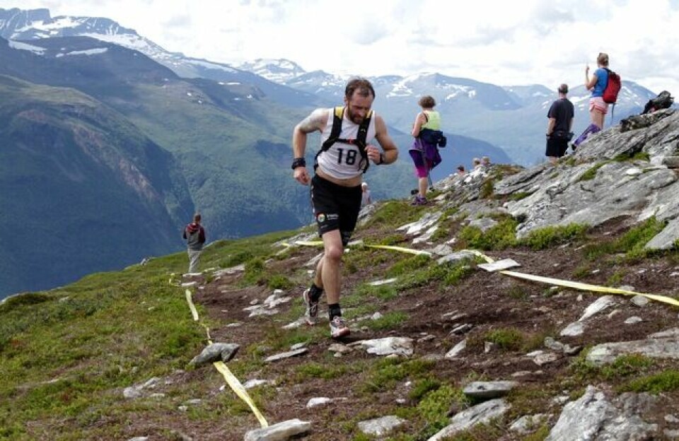 Stian Stærkeby Jelstad var førstemann på Mefjellet Steffen_Grytten