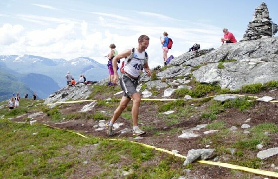 Stian Stærkeby Jelstad var førstemann på Mefjellet Torkel_Hafting