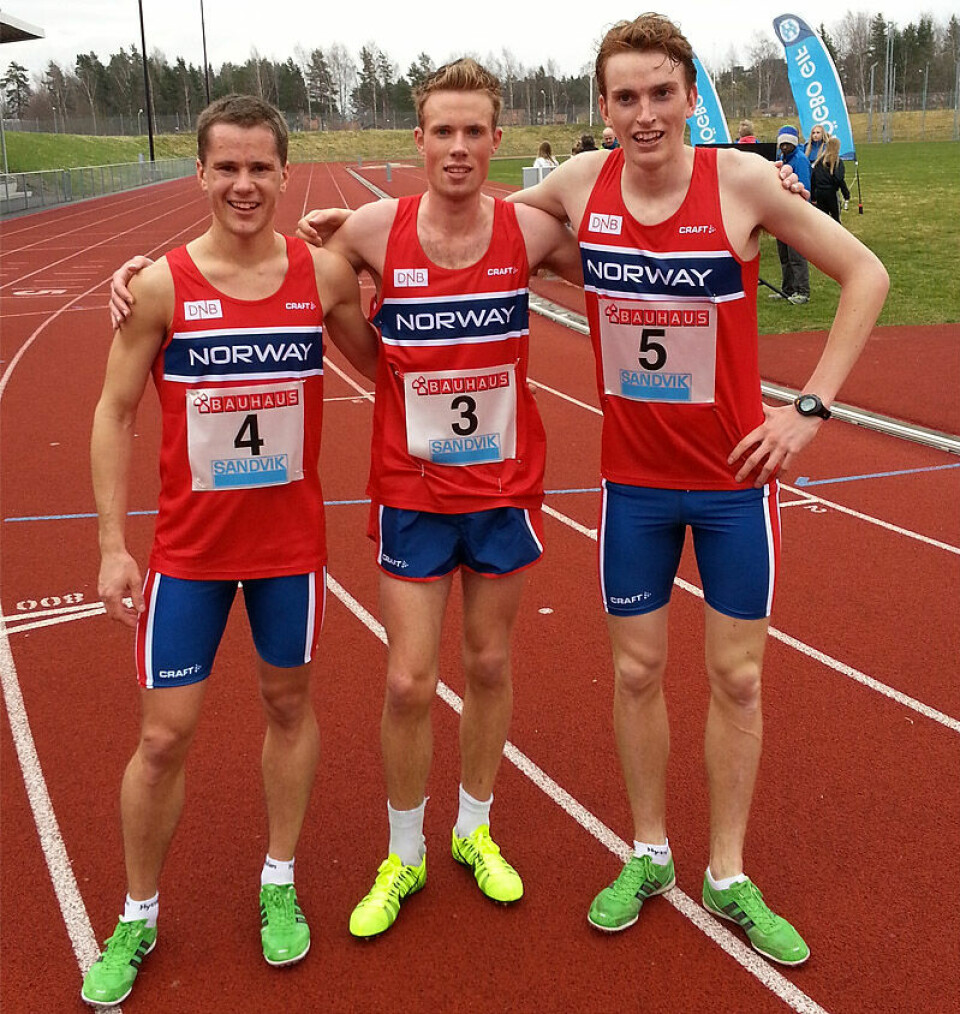 Norsk gull og sølv i nordisk 10 000 m Herrelaget