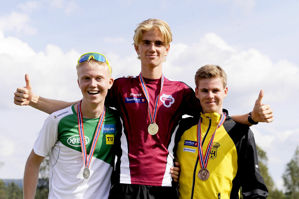 Premiepallen 5000m U20: Martin Kirkeberg Mørk, Jonatan Andersen Vedvik, Trym Halvard Sagstuen Tønnesen Premiepallen 5000m U20: Martin Kirkeberg Mørk, Jonatan Andersen Vedvik, Trym Halvard Sagstuen Tønnesen