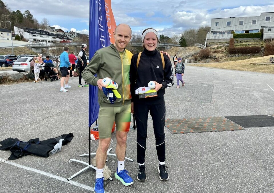 Vinnerne på 5 km, Rolandas Kybartas og Jenne Elin Vatnaland Vinnerne på 5 km, Rolandas Kybartas og Jenne Elin Vatnaland