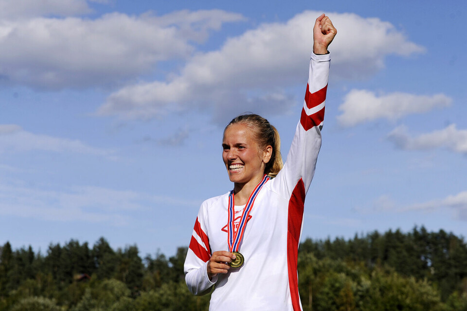 Alene på premiepallen: Sara Årsvoll Svarstad Alene på premiepallen: Sara Årsvoll Svarstad