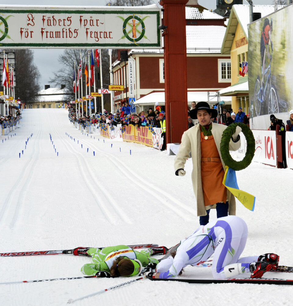 Mora 130223TjejVasan Oxberg-MoraSusanne Nyström och Laila KveliFoto Nisse Schmidt Nisse Schmidt Mora 130223TjejVasan Oxberg-MoraSusanne Nyström och Laila KveliFoto Nisse Schmidt