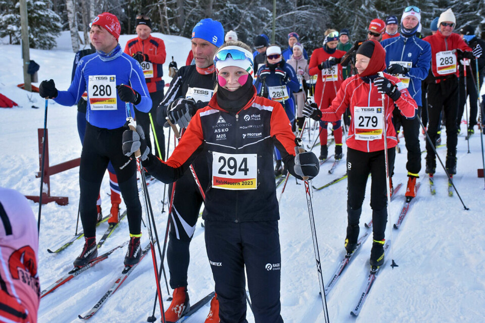 Anna Aukland (14) fra Oseberg skilag, var en av de yngste deltakerne på Halvhauern. (Foto: Gjermund Sørstad) Anna Aukland (14) fra Oseberg skilag, var en av de yngste deltakerne på Halvhauern. (Foto: Gjermund Sørstad)