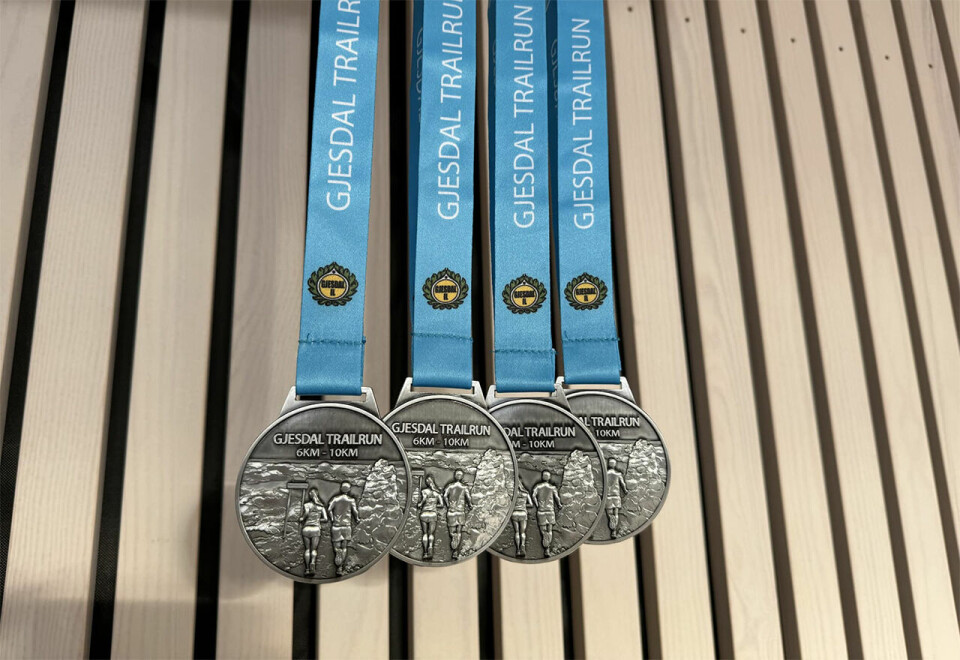Det vanka vakker medalje til de som fullførte en av distansene i Gjesdal Trailrun. (Foto: arrangøren) Det vanka vakker medalje til de som fullførte en av distansene i Gjesdal Trailrun. (Foto: arrangøren)