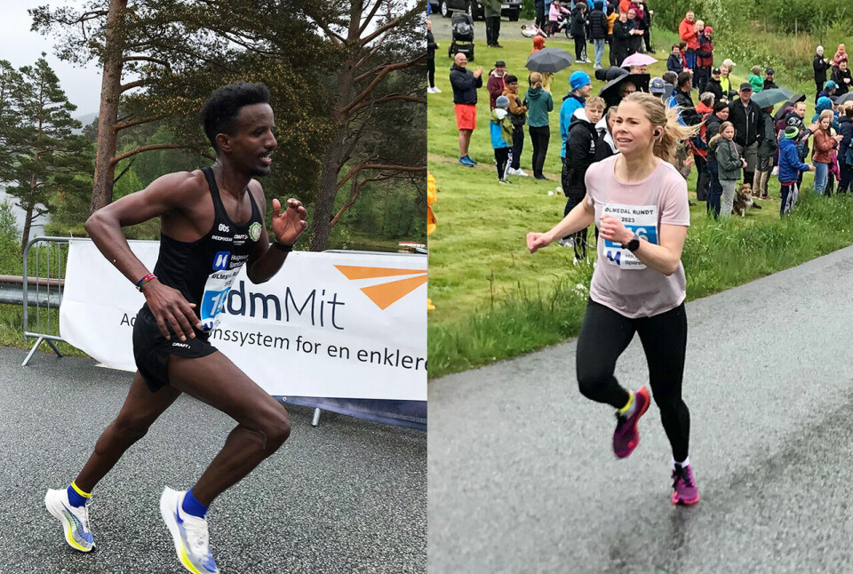 Tedros Haile vant herreklassen og Nina Andreassen vant dameklassen i Ølmedal Rundt. (Alle foto: arrangøren) Tedros Haile vant herreklassen og Nina Andreassen vant dameklassen i Ølmedal Rundt. (Alle foto: arrangøren)