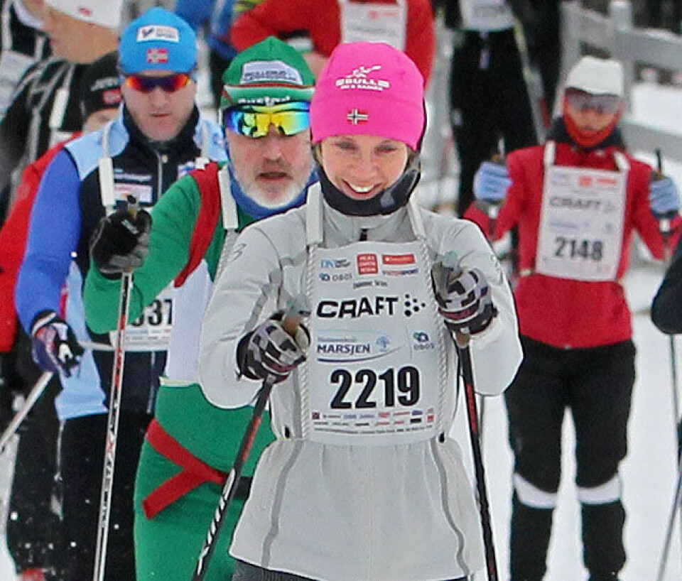 Holmenkollmarsjen: Golberg vant trimdistansen, løper vant 47 km Start_Froeydis_Espedal_smil_A20G8509.jpg