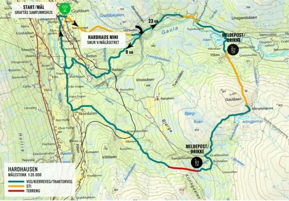 Mattis Amundsen og Heidi Hestmark Smalås totalvinnere i Hardhaus Hardhaus_23km.jpg