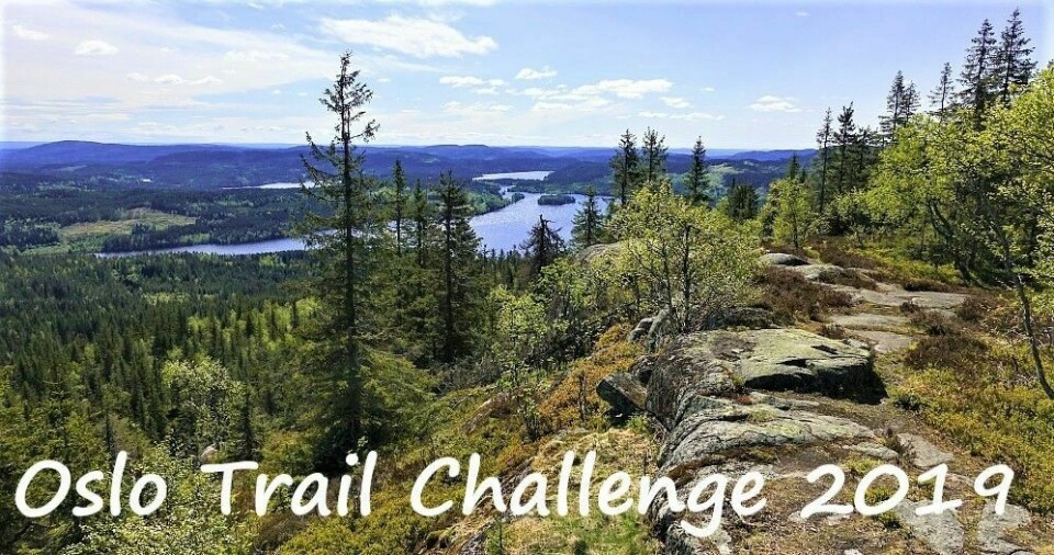 Oslo Trail Challenge 100 og 200 km pågår fortsatt - følg løperne live Arrangørens vignettbilde er fra en av de flotteste toppene i Nordmarka, Pershusfjellet.