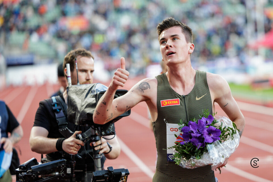 Jakob Ingebrigtsen viste solid VM-form og ble første nordmann som har vunnet Drømmemila på Bislett Games. (Foto: Sylvain Cavatz) Jakob Ingebrigtsen viste solid VM-form og ble første nordmann som har vunnet Drømmemila på Bislett Games. (Foto: Sylvain Cavatz)