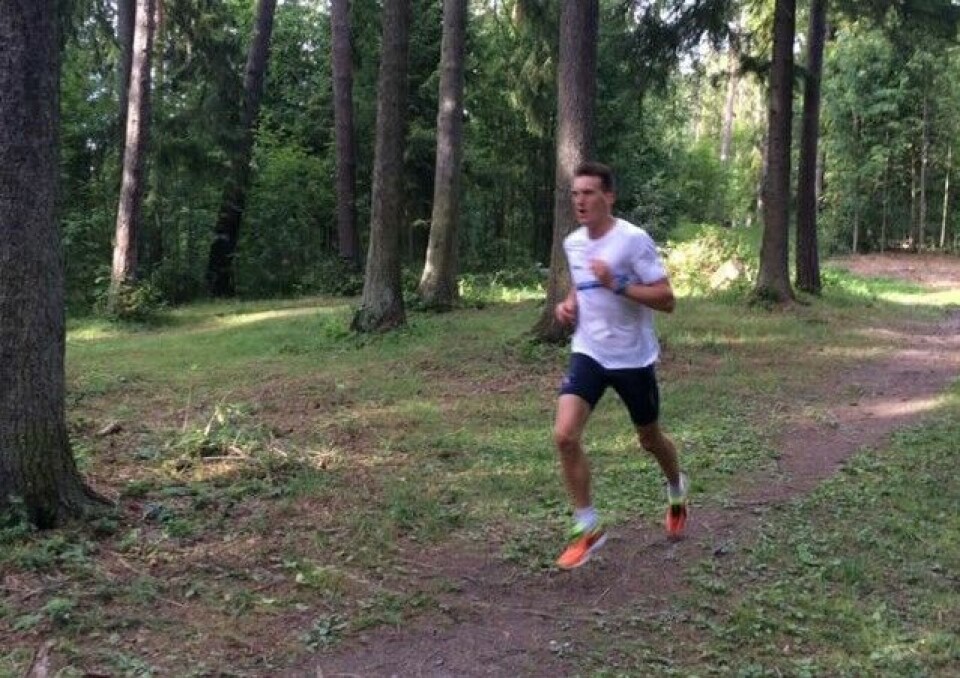 Johan Edin var med 9.19 i en klasse for seg på den 2,9 km lange løypa i Ankerskogen. (Foto: Morten Ronning) Johan Edin var med 9.19 i en klasse for seg på den 2,9 km lange løypa i Ankerskogen. (Foto: Morten Ronning)
