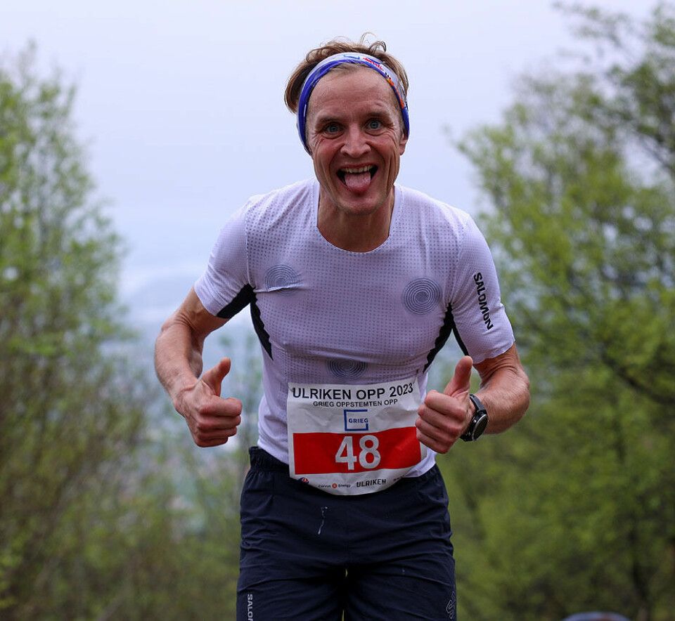 Anita Iversen Lilleskare og Stian Angermund vant den nye trail-løypen i Ulriken Opp 1U9A6891.jpg