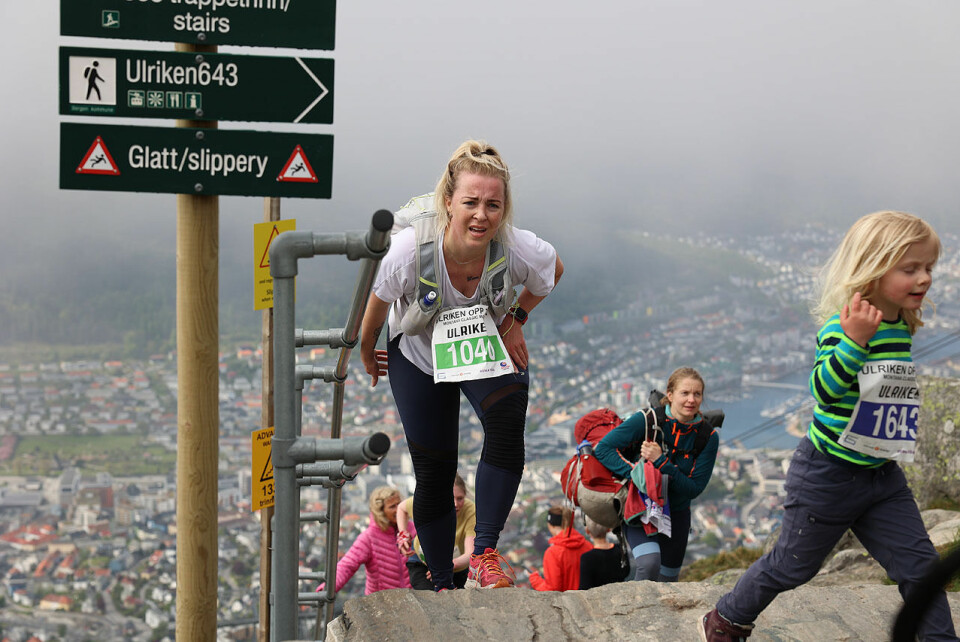 Anita Iversen Lilleskare og Stian Angermund vant den nye trail-løypen i Ulriken Opp 1U9A7333.jpg