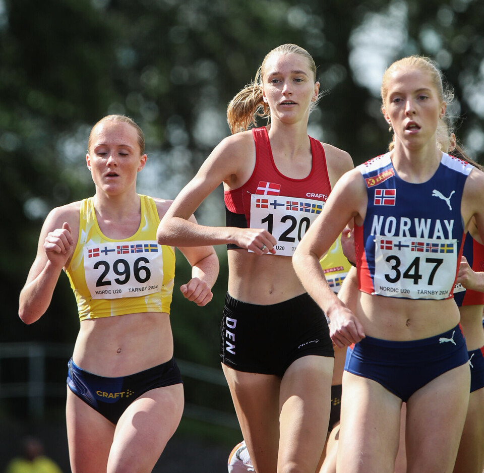 3. plass for det norske laget i den nordiske juniorlandskampen i friidrett Andrea-Vie-Nygaard.jpg