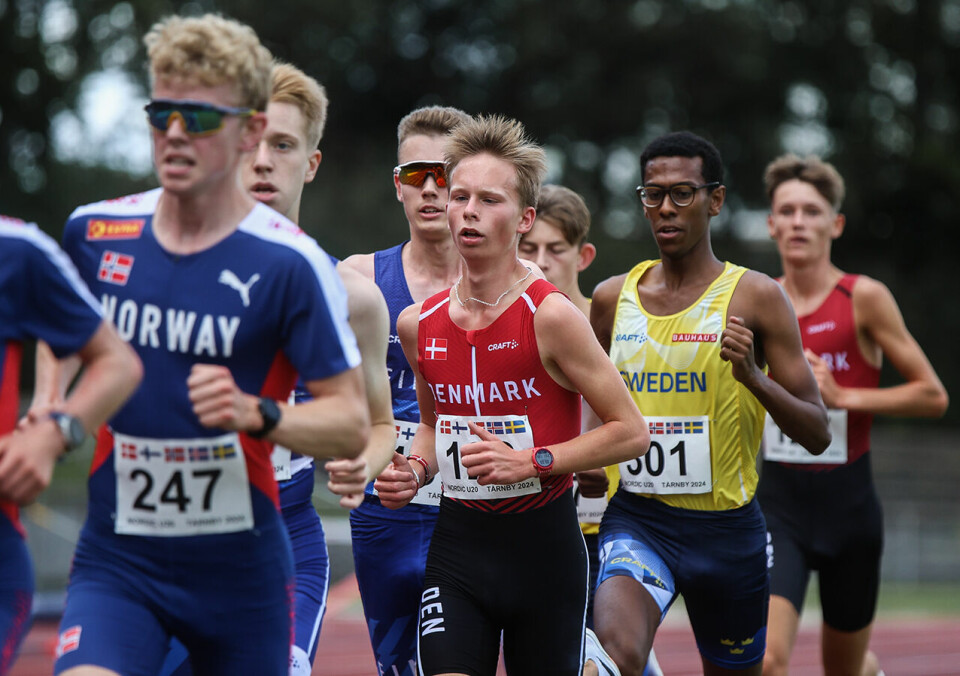 3. plass for det norske laget i den nordiske juniorlandskampen i friidrett Lars-Lystad-Svorkdal.jpg