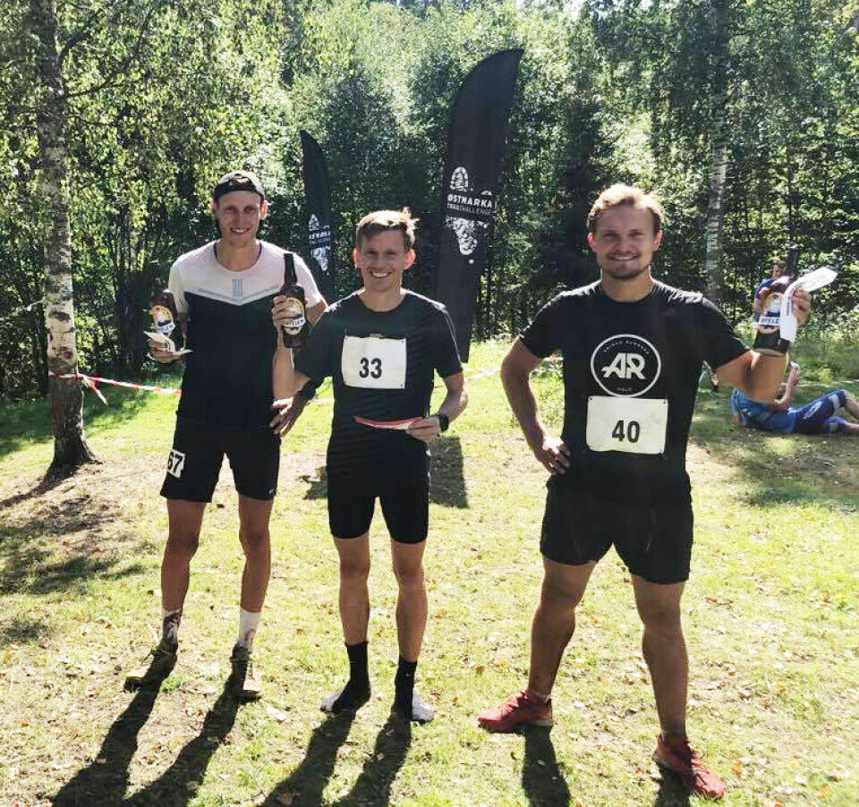 Hanne Kristiansen og Eirik Methlie Hagen vant Østmarka Trail Challenge Herrepallen.jpg
