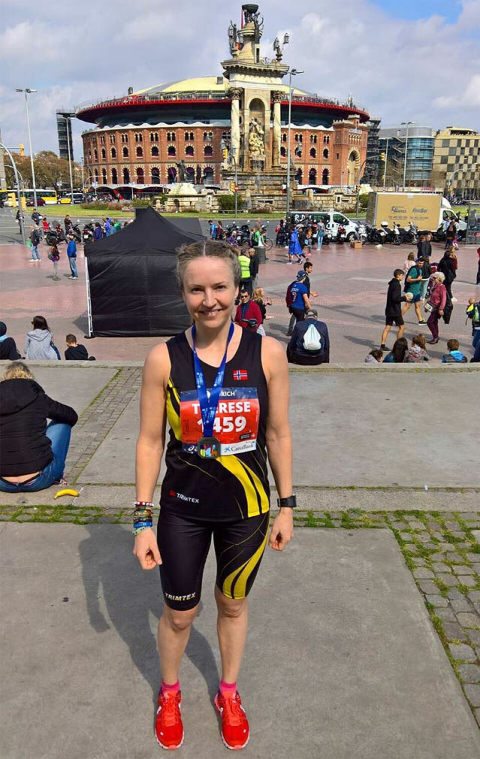 Norsk klasseseier da 101 fra Norge løp Barcelona Marathon Therese_Falk_Barcelona_foto_privat.jpg