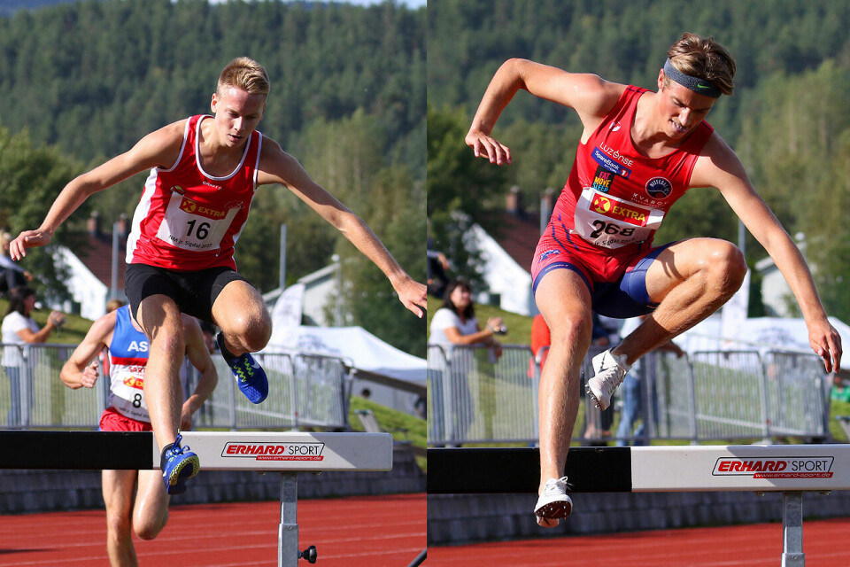 Fredrik Sandvik og Lars Agnar Hjelmeset norske juniormestre på 3000 m hinder Fredrik Sandvik og Lars Agnar Hjelmeset norske juniormestre på 3000 m hinder