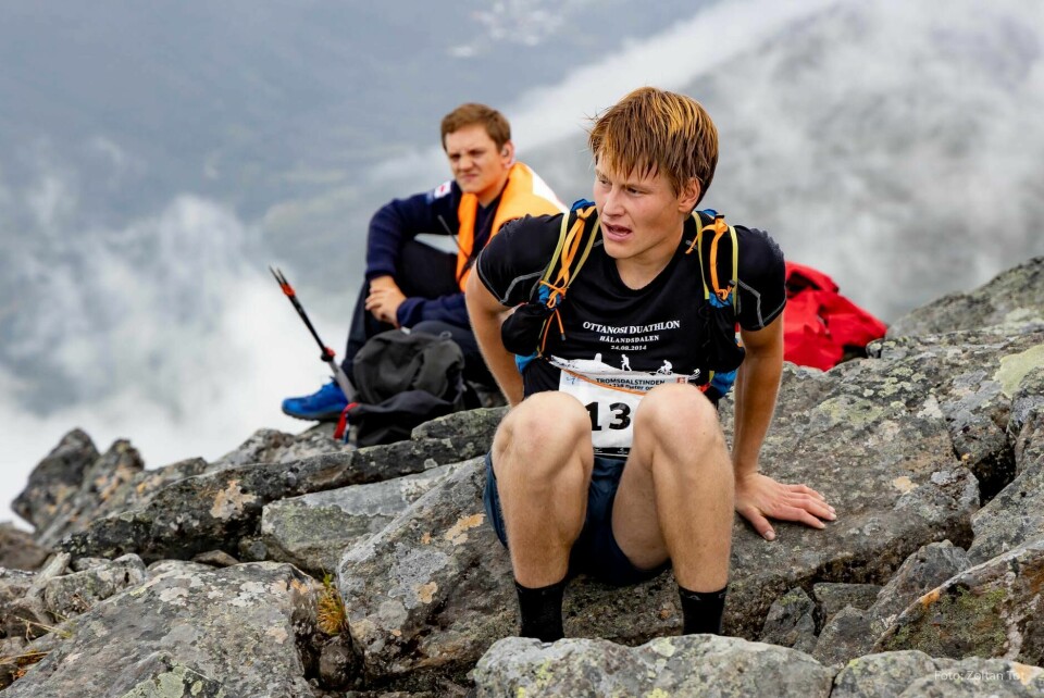 Tindløpet til Tromsdaltinden 1238 moh. avsluttet Tromsø Mountain Challenge Herfindal_sliten.jpg