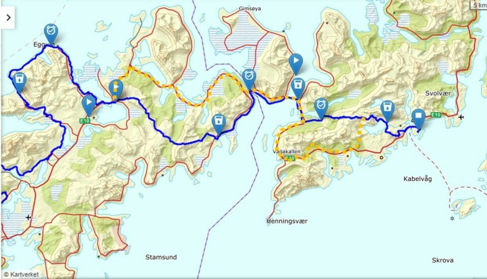 Bare 22 % av de startende fullførte Lofoten Ultra-Trail 100 miles Korrigert_løype.jpg