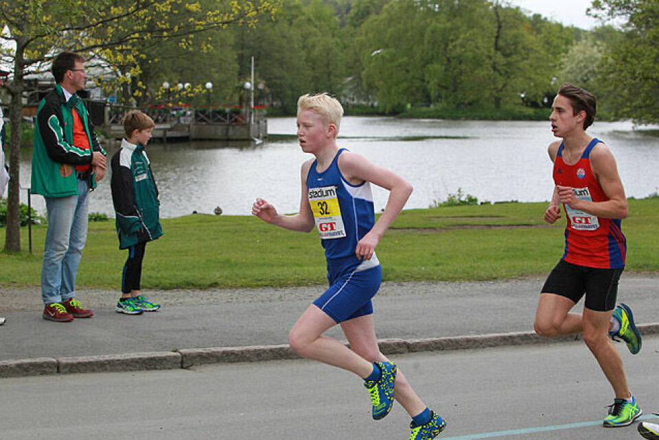 Martin Kireberg Mørk omtrent halvveis i den 5,1 km lange Lilla Varvet 2015 (Foto: Kjell Vigestad) Martin Kireberg Mørk omtrent halvveis i den 5,1 km lange Lilla Varvet 2015 (Foto: Kjell Vigestad)