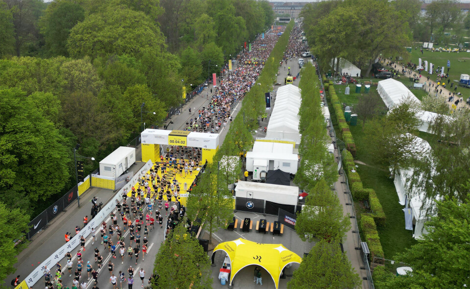 Et rekordstort felt av maratonløpere vil bevege seg gjennom Københavns gater nå på søndag. (Foto: arrangøren) Et rekordstort felt av maratonløpere vil bevege seg gjennom Københavns gater på søndag. (Foto: arrangøren)
