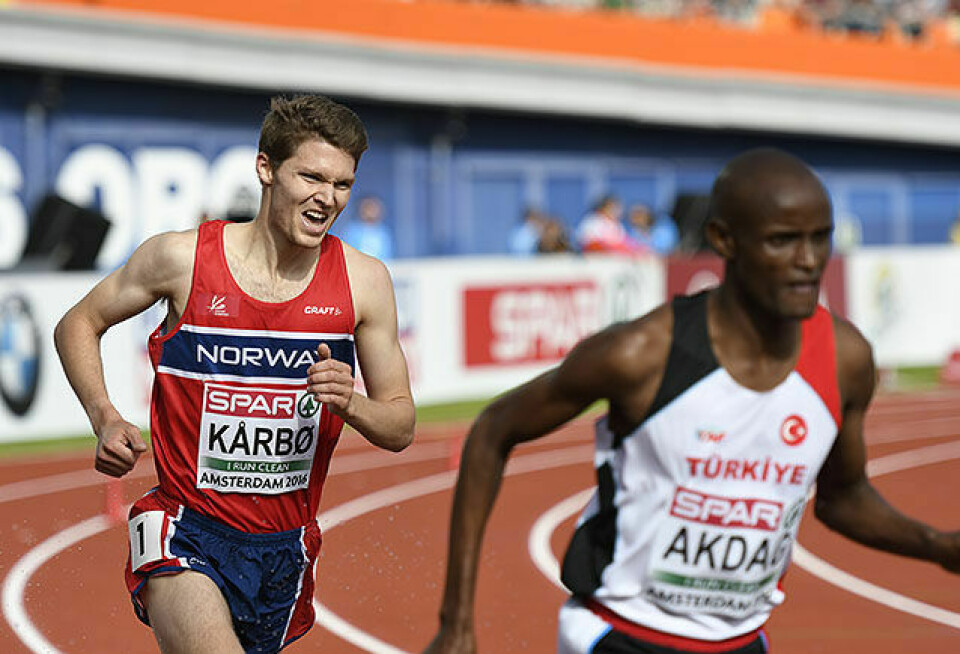 Tom Erling Kårbø ble invitert til VM - Friidrettsforbundet takka nei Tom Erling Kårbø åpnet hardt i første heat på 3000 m hinder, men ble til slutt den med best tid som ikke kom videre til finalen. (Foto: Bjørn Johannessen)