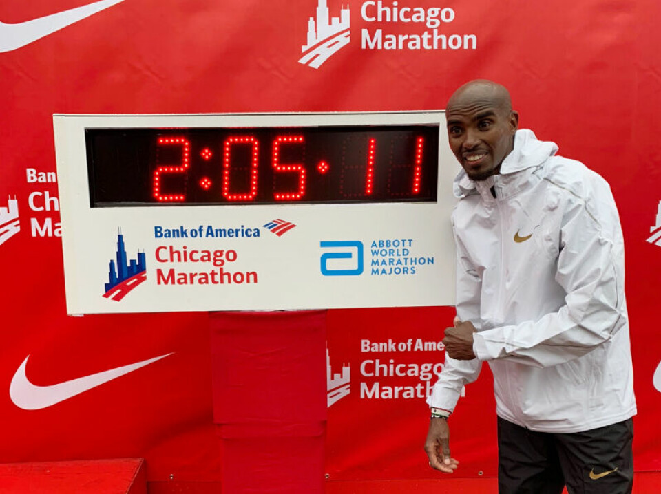 Mo Farah kunne juble for seier og ny europeisk rekord. (Foto: arrangøren) Mo Farah kunne juble for seier og ny europeisk rekord. (Foto: arrangøren)