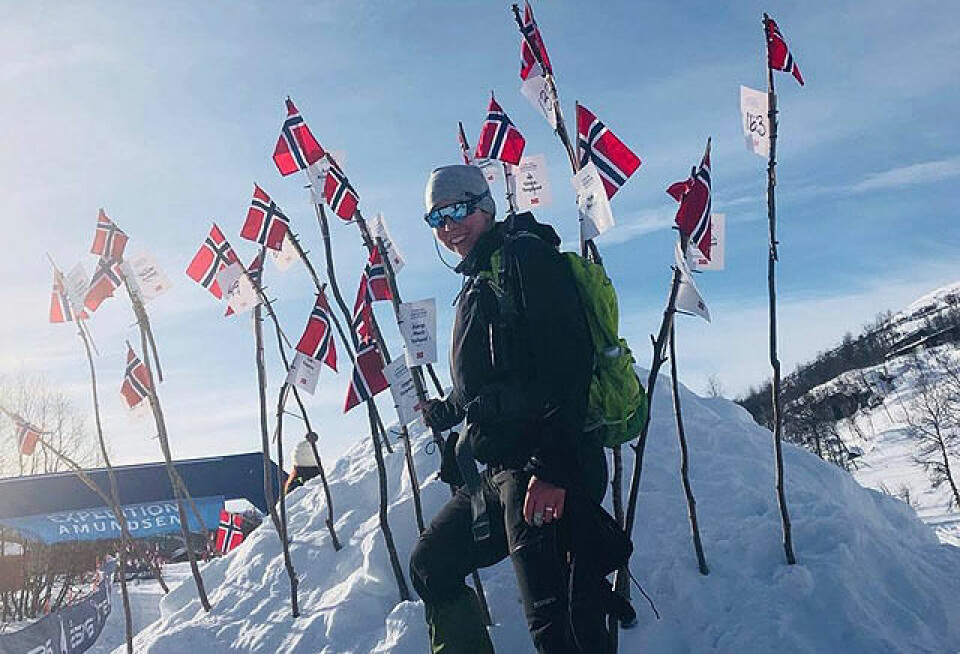 Bjørg-Marit Valland var raskeste kvinne i årets Expedition Amundsen. Foto: Arrangøren Bjørg-Marit Valland var raskeste kvinne i årets Expedition Amundsen. Foto: Arrangøren