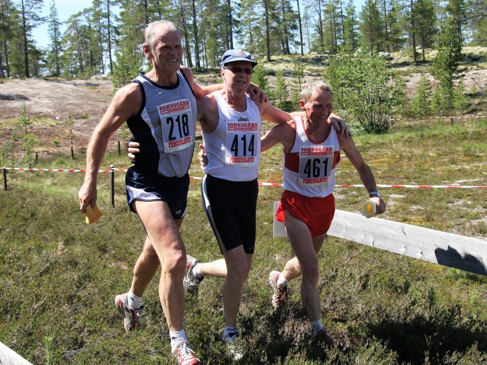 En mannsalder i Birkebeinerløpet Arne Heimdal, Ole Guttulsr¢d og Bj¢rn Tvedt.jpg