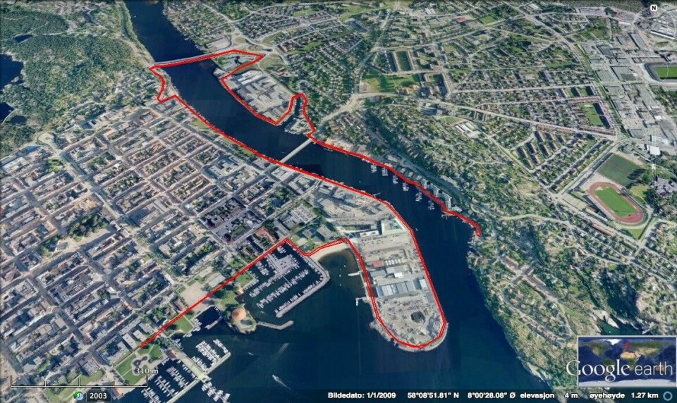 Løpsfest med 10 km, maraton, 50 km og NM100 km i Kristiansand LØype_google