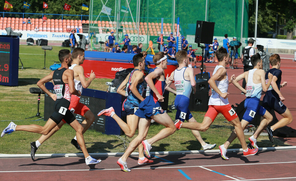 U20-EM: Medaljen glapp så vidt for Solbu på 800-meter Passering_1_runde_AZ3T1896.jpg