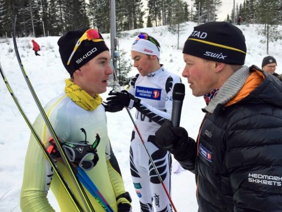 Velte Thyli foran Øystein Pettersen på Gåsbu Vetle_Thyli_intervju