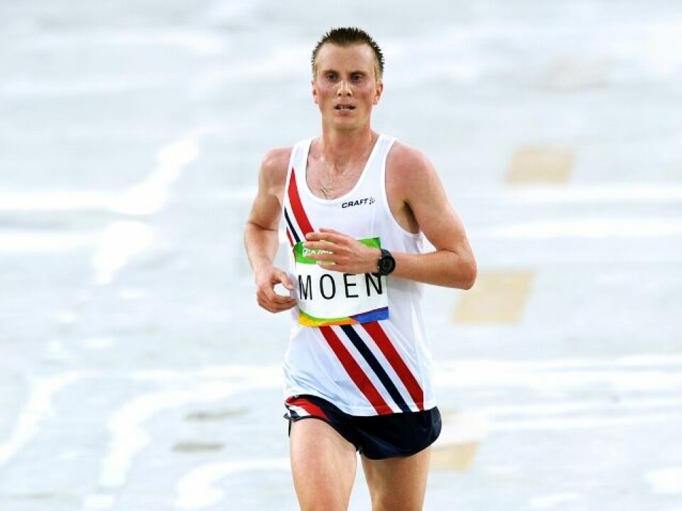 Sondre Norstad Moen topper halvmaratonlista for menn. Bildet er fra maratonløpet i OL i Rio 2016. (Foto: Mark Shearman) Sondre Norstad Moen topper halvmaratonlista for menn. Bildet er fra maratonløpet i OL i Rio 2016. (Foto: Mark Shearman)