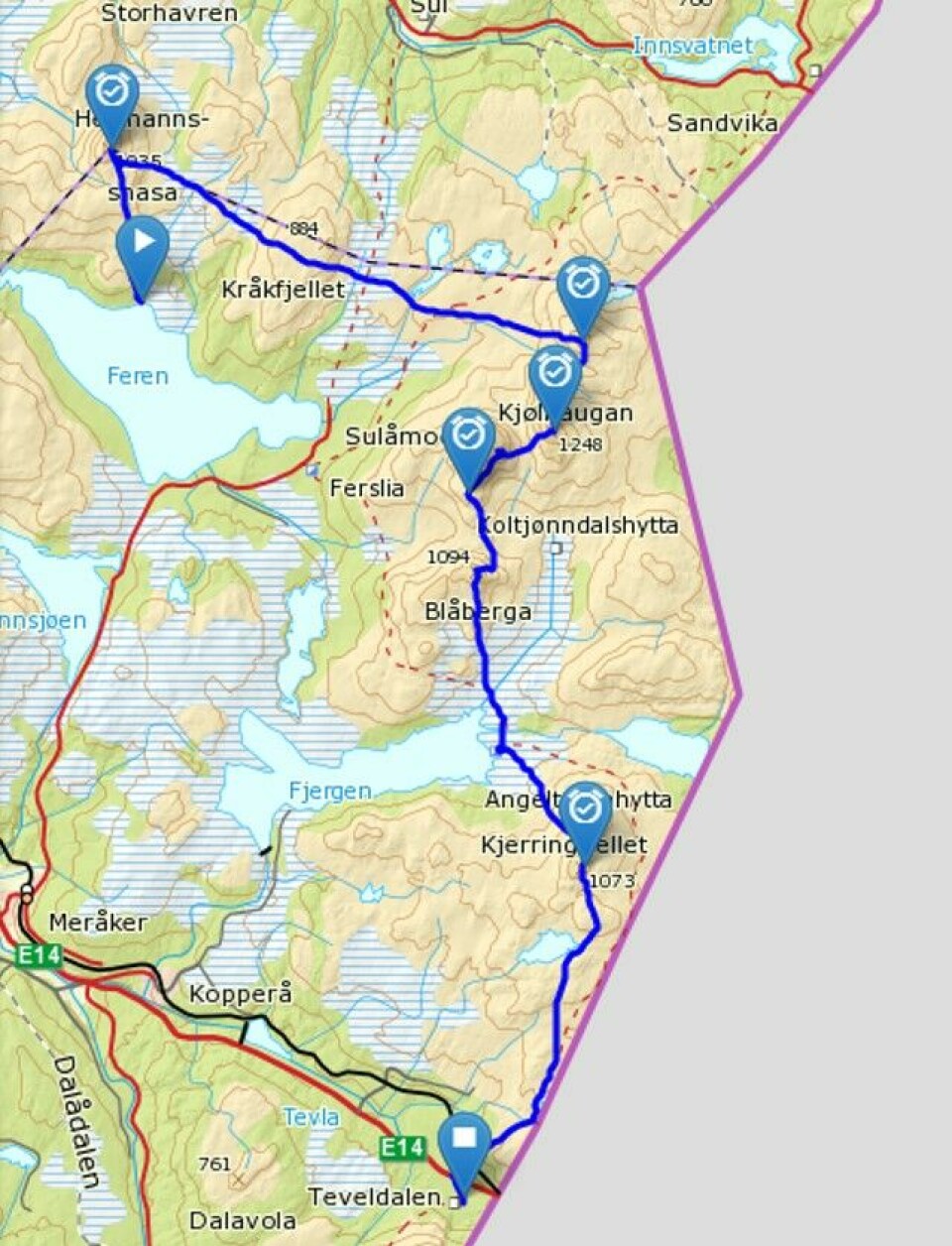 Morten Auset vant Meråker Mountain Challenge i år som i fjor Løype_ultra.jpg