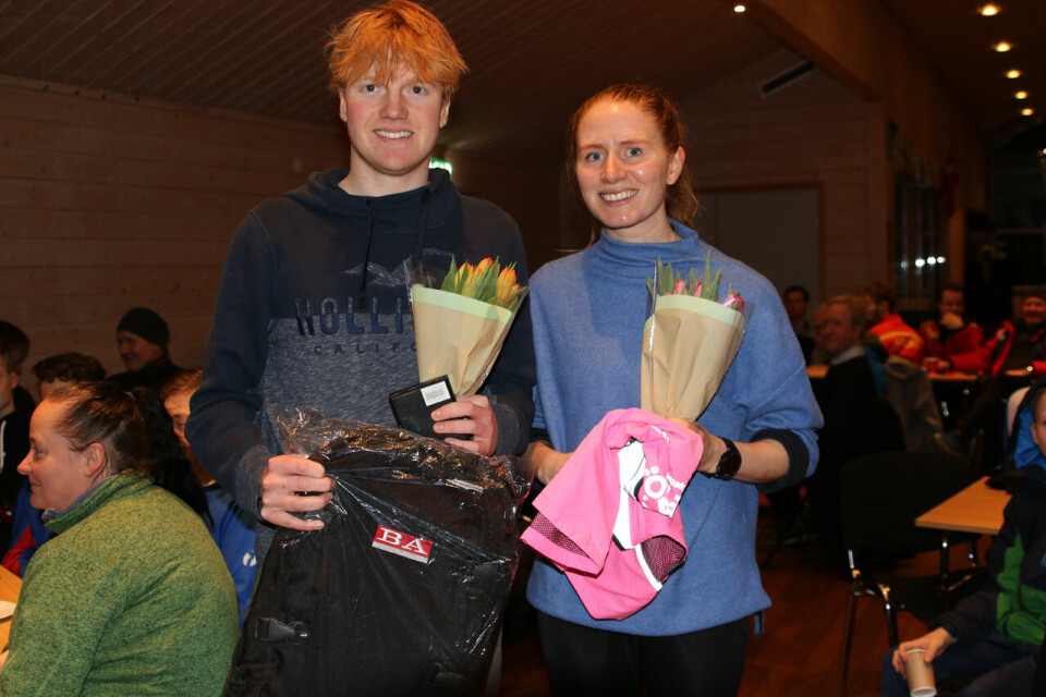 Totalvinnerne Mats Hauge og Lina Rivedal Totalvinnerne Mats Hauge og Lina Rivedal