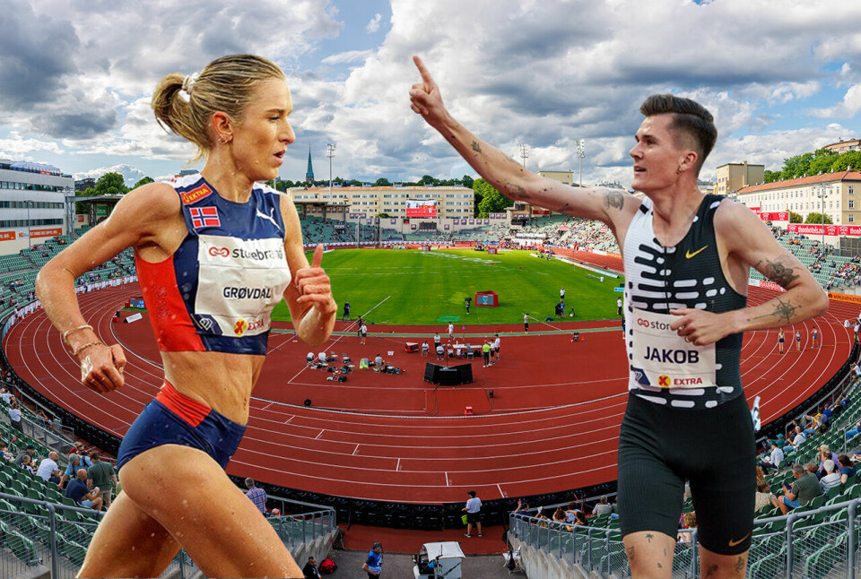 Karoline Bjerkeli Grøvdal og Jakob Ingebrigtsen vil være blant de største norske mellom- og langdistanseutøverne under årets Bislett Games. (Arkivfoto: Sylvain Cavatz) Karoline Bjerkeli Grøvdal og Jakob Ingebrigtsen vil være blant de største norske mellom- og langdistanseutøverne under årets Bislett Games. (Arkivfoto: Sylvain Cavatz)