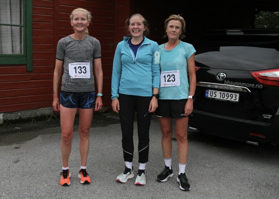 Lasse Aleksander Finstad satte ny løyperekord på 5 km i Ålesund 10km_tre_betse_kvinner